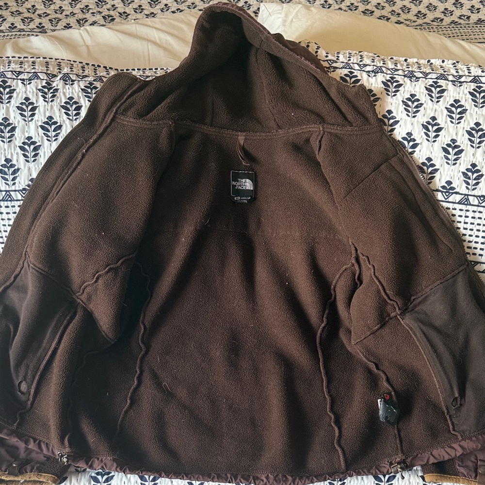 The North Face Chocolate Brown Hooded Fleece Jacket - Picture 2 of 4